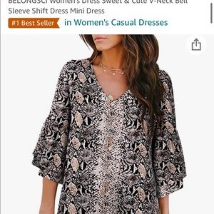 Snake print dress